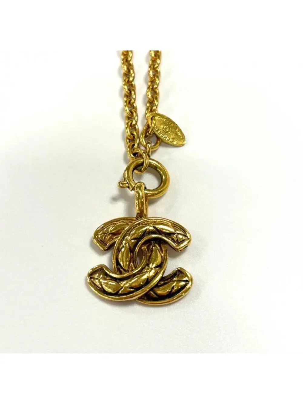 Chanel Cc Logo Pendant Necklace Metal #234140C97B